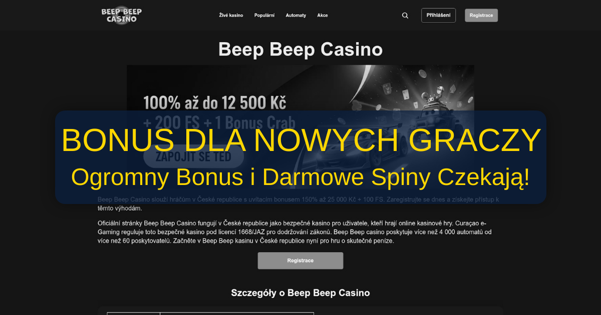 Beep Beep Casino Polska - Licencjonowane Kasyno Online